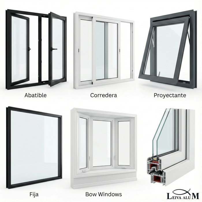 Ventanas (Abatibles, Correderas, Proyectantes, Fijas y Bow Windows)